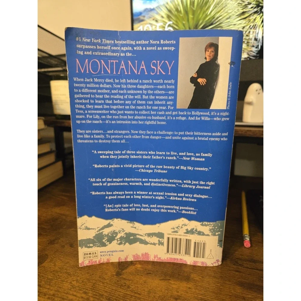 Nora‎ Roberts Montana Sky Paperback Romance Novel Value Priced Edition